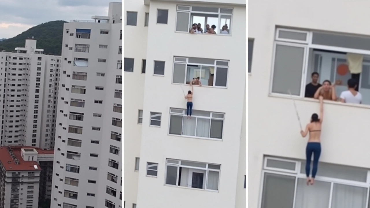 Mulher sobrevive a queda enquanto limpa janela em prédio de Guarujá, SP