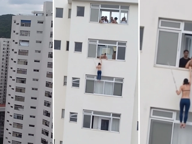 Mulher sobrevive a queda enquanto limpa janela em prédio de Guarujá, SP